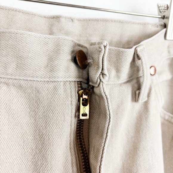 Vintage Wrangler Men’s Khaki Tan Straight Leg Jeans Sz 36x30 - Picture 7 of 9